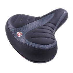Седло велосипедное Saddle HF-AZ-1021, 270х230 мм, на пружинах, Comfort, черн/серый