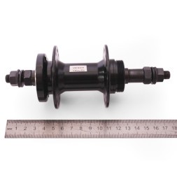 Велосипедная втулка Wang Zheng WZ-A208R black-32, задняя, ось 3/8&amp;quot;х135x175 мм, ALU, под диск 6 болтов, под трещотку, на гайках, 32 отверстия, б/уп.