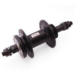 Велосипедная втулка Wang Zheng WZ-A208R black-32, задняя, ось 3/8&amp;quot;х135x175 мм, ALU, под диск 6 болтов, под трещотку, на гайках, 32 отверстия, б/уп.