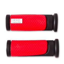 Грипсы велосипедные, 2-х компонентные, 90 мм, красный