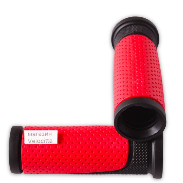 Грипсы велосипедные, 2-х компонентные, 90 мм, красный
