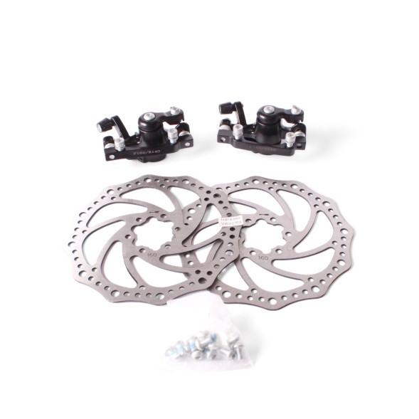 Тормозной набор передний/задний, механические диски 160 мм, набор: роторы, суппорты, болты