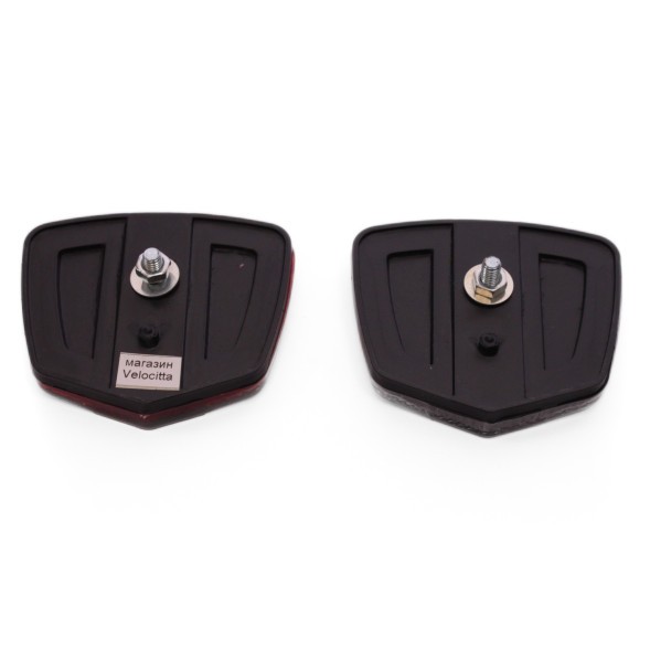 Отражатели на велосипед HL-R02, 70x60 мм, передний+задний, комплект