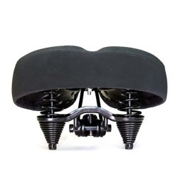 Велоседло комфорт HF-AZ-001, 270х255 мм, на двойных пружинах, круизер, Black