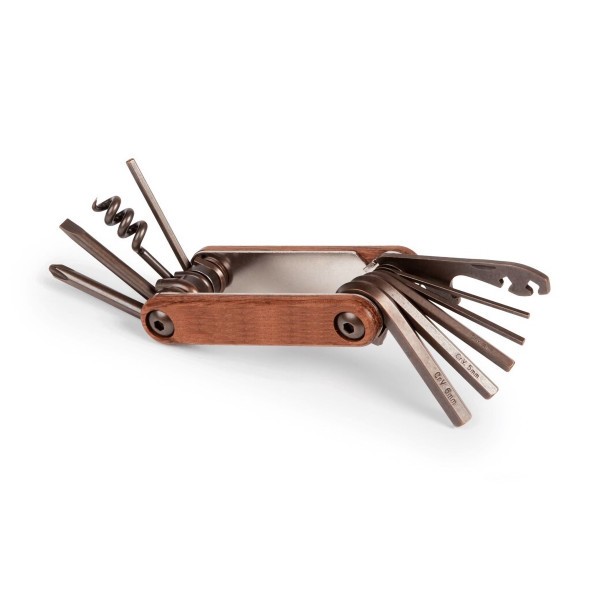 Мультитул велосипедный Klonk 10531, TRUE BIKER, многофункциональный, 12 в 1 (2/2.5/3/4/5/6мм /flat/PH2), штопор, открывалка, с ключом для спиц