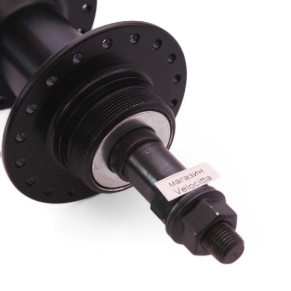 Втулка задняя Wang Zheng WZ-A208R black, ось 3/8&amp;quot;х135x175 мм, ALU, под диск 6 болтов, под трещотку, с гайками, 36 отверстий, б/уп.