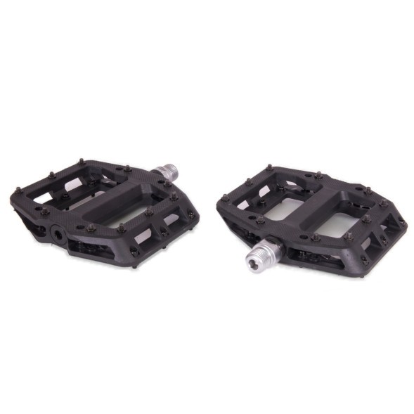 Педали велосипедные Evolution PDEV926SBBK, Platform, нейлоновые, 114x101 мм, резьба 9/16&amp;quot;, со сменными шипами, промподшипники, Box