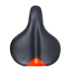 Седло велосипедное Hongfei HF-AZ-6018-0-RBK, 260x180 мм, комфорт, пружинное, красно-черное
