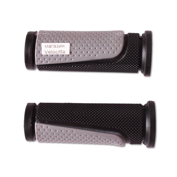 Ручки на руль для велосипеда, 90 мм, 2-х компонентные, серый