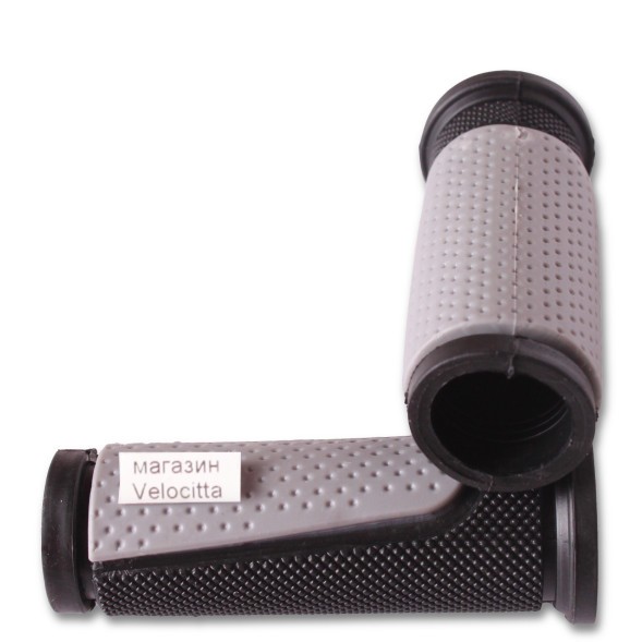 Ручки на руль для велосипеда, 90 мм, 2-х компонентные, серый