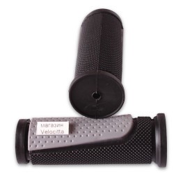 Ручки на руль для велосипеда, 90 мм, 2-х компонентные, серый