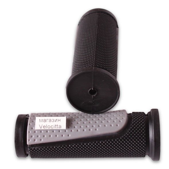 Ручки на руль для велосипеда, 90 мм, 2-х компонентные, серый