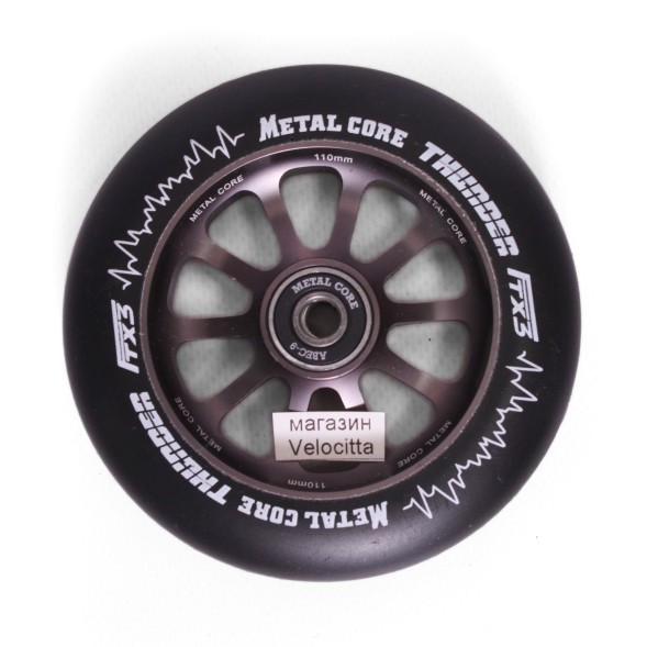Колесо для самоката Metal Core Thunder, алюминий, 110 мм, титановый