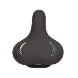 Велоседло комфорт Saddle AZ-6043, T-01, 275х210 мм, с гелевыми вставками, с замком, черный