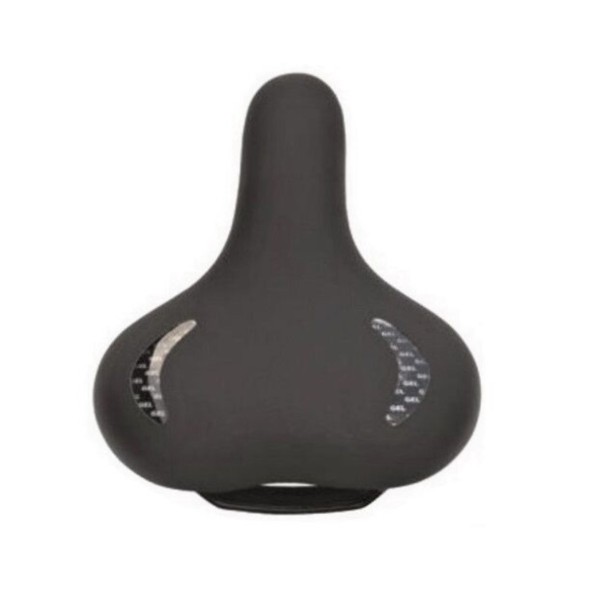 Велоседло комфорт Saddle AZ-6043, T-01, 275х210 мм, с гелевыми вставками, с замком, черный