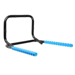 Держатель велосипедный HS-040, настенный, для 2-х велосипедов, до 20 кг., складной, широкий, черн/синий