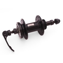 Втулка задняя Wang Zheng WZ-A208RBQ black-32, ось 3/8"х135x145 мм, под диск 6 болтов, под трещотку, с эксцентриком, 32 отверстия, алюминиевая, промподшипники, box