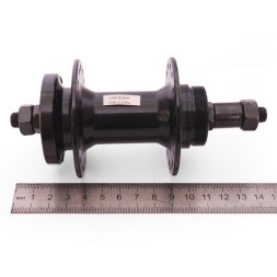 Втулка задняя Wang Zheng WZ-A208RBQ black-32, ось 3/8"х135x145 мм, под диск 6 болтов, под трещотку, с эксцентриком, 32 отверстия, алюминиевая, промподшипники, box