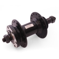 Втулка задняя Wang Zheng WZ-A208RBQ black-32, ось 3/8"х135x145 мм, под диск 6 болтов, под трещотку, с эксцентриком, 32 отверстия, алюминиевая, промподшипники, box