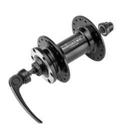 Веловтулка передняя Novatec S-Elite D471SBT-B5, 36 отверстия, ось 9х110x118 мм, MTB-BOOST, ALU, под Disk 6 болтов, с эксцентриком,  пром.подшипники, б/уп.