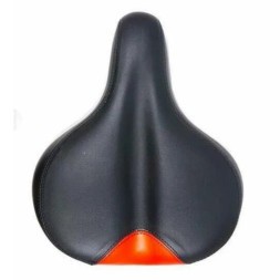 Седло велосипедное Hongfei HF-AZ-5548-0-BKR, 260x190 мм, комфорт, эластомерное, черно-красное