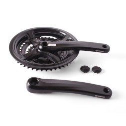 Система велосипедная Prowheel TY-CM99, 48/38/28T, шатун 175 мм, квадрат, алюминиевый, черный, с защитой