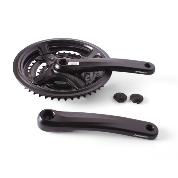 Система велосипедная Prowheel TY-CM99, 48/38/28T, шатун 175 мм, квадрат, алюминиевый, черный, с защитой