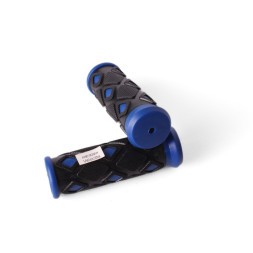 Грипсы велосипедные HL-G48 &amp;quot;Ромбик&amp;quot;, резиновые, 90 мм, синий