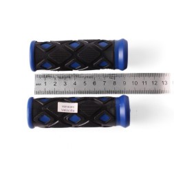 Грипсы велосипедные HL-G48 &amp;quot;Ромбик&amp;quot;, резиновые, 90 мм, синий