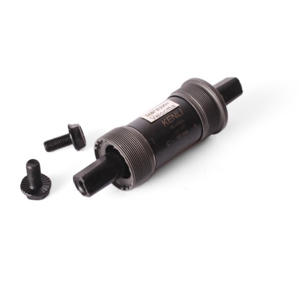 Каретка велосипедная Kenli KL-08A, ось 127 мм, под квадрат, посадочное место 68 мм, стальные чашки