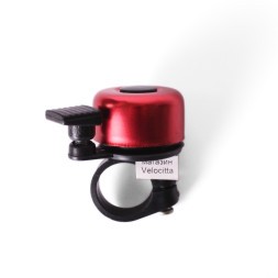 Звонок на велосипед 11A-01, mini, AL/пл, красный