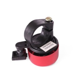 Звонок на велосипед 11A-01, mini, AL/пл, красный