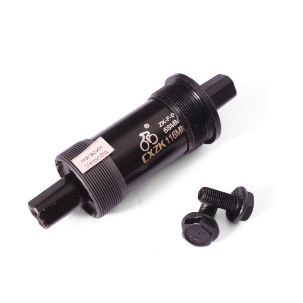 Каретка-картридж CXZK ZG-1020, BB Axle Set, 68 мм, 116 мм, SQR, промподшипники, стальные чашки