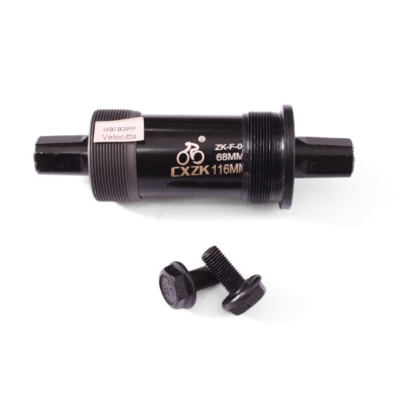 Каретка-картридж CXZK ZG-1020, BB Axle Set, 68 мм, 116 мм, SQR, промподшипники, стальные чашки