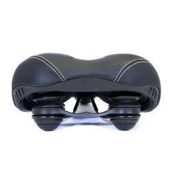 Седло велосипедное Saddle HF-TX-75215, 275х215 мм, Elastomer, Comfort Series, с гелевыми вставками, с замком, черный