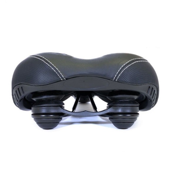 Седло велосипедное Saddle HF-TX-75215, 275х215 мм, Elastomer, Comfort Series, с гелевыми вставками, с замком, черный