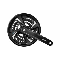 Комплект системы Shimano Tourney FC-TX801, 170 мм, 42х32х22T, алюминиевые шатуны, под квадрат, SQR, с защитой, б/уп.