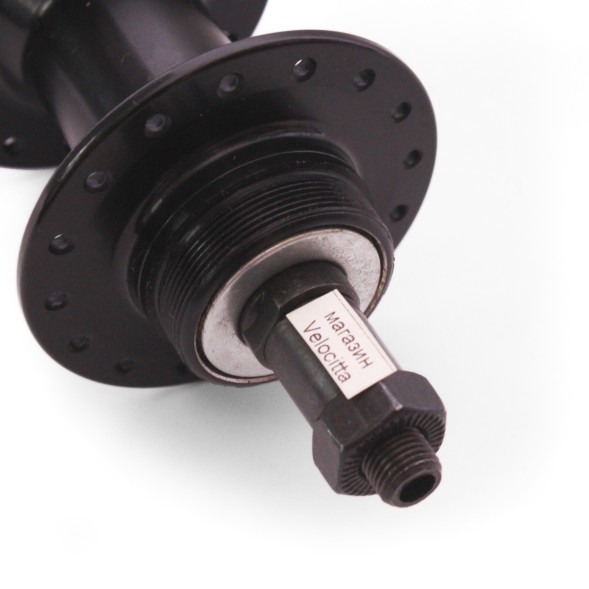 Веловтулка задняя Wang Zheng WZ-A208RQ black-32, ось 3/8&amp;quot;х135x145 мм, ALU, под диск 6 болтов, под трещотку, на эксцентрике, 32 отверстия, б/уп.