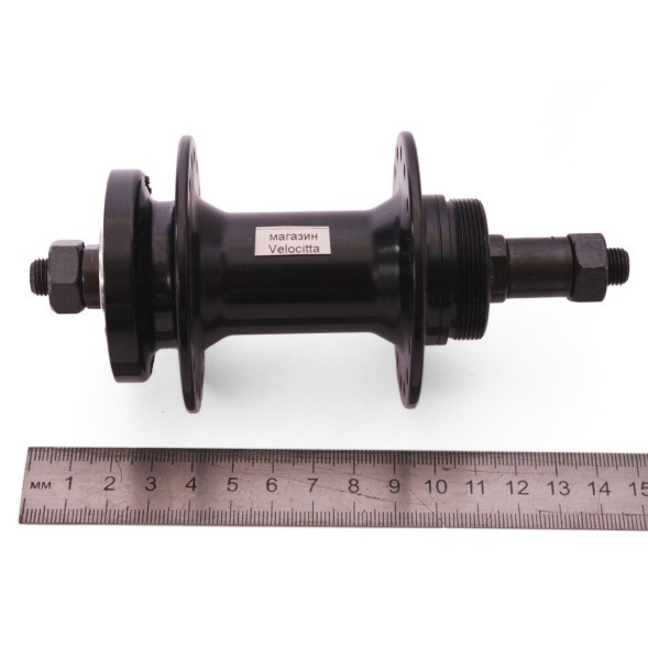 Веловтулка задняя Wang Zheng WZ-A208RQ black-32, ось 3/8&amp;quot;х135x145 мм, ALU, под диск 6 болтов, под трещотку, на эксцентрике, 32 отверстия, б/уп.