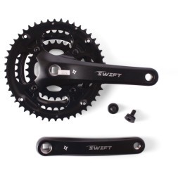 Система шатунов велосипедная Prowheel SHIFT-201, 175 мм, 48/38/28T, квадрат, с болтами, алюминий, без защиты