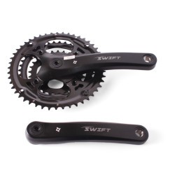 Система шатунов велосипедная Prowheel SHIFT-201, 175 мм, 48/38/28T, квадрат, с болтами, алюминий, без защиты