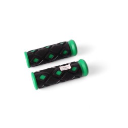 Грипсы велосипедные HL-G48 &amp;quot;Ромбик&amp;quot;, резиновые, 90 мм, зеленый