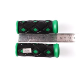 Грипсы велосипедные HL-G48 &amp;quot;Ромбик&amp;quot;, резиновые, 90 мм, зеленый