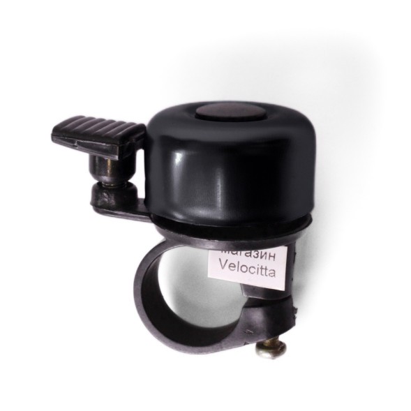 Звонок 11A, мини, пластик/алюминий, черный