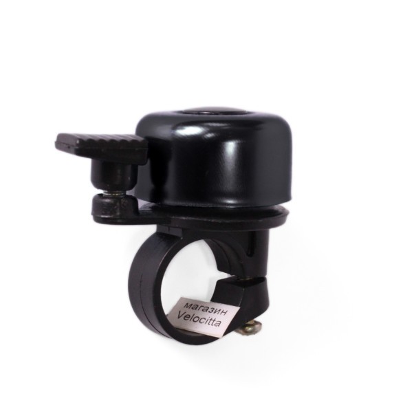 Звонок 11A, мини, пластик/алюминий, черный