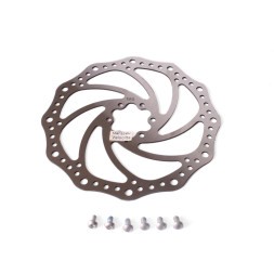 Ротор велосипедный Shunfeng SF-DB19, 180 мм, под 6 болтов, PCD 44 мм, сталь, серебристый