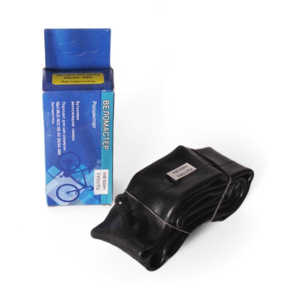 Камера для велосипеда Веломастер 16&amp;quot;x1.95-2.125 (50/54-305), A/V 33 мм, завод SEYOUN, бутиловая, картон. упаковка