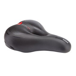 Седло велосипедное Saddle AZ-6625, 285х200 мм, T-01, Elastomer, Comfort Series, Memory foam, с вент. отверстием, с замком