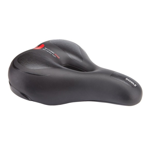 Седло велосипедное Saddle AZ-6625, 285х200 мм, T-01, Elastomer, Comfort Series, Memory foam, с вент. отверстием, с замком