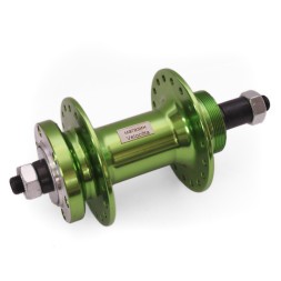 Велосипедная втулка Wang Zheng WZ-A208RQ green, задняя, ось 3/8&amp;quot;х135x145 мм, алюминиевая, под диск 6 болтов, под трещотку, на эксцентрике, 36H, б/уп.